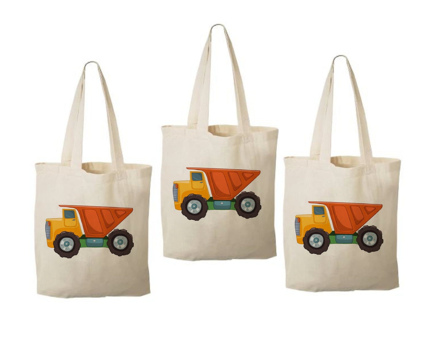 Construction Dump Truck Party Favor Bags - Set of Three Bags