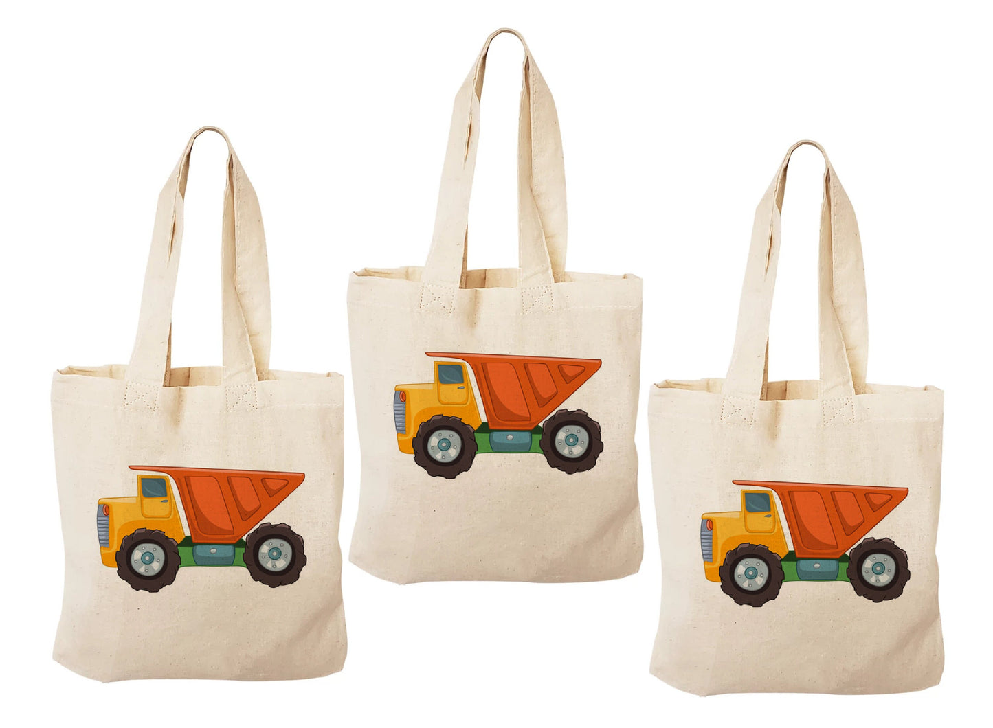 Construction Dump Truck Party Favor Bags - Set of Three Bags