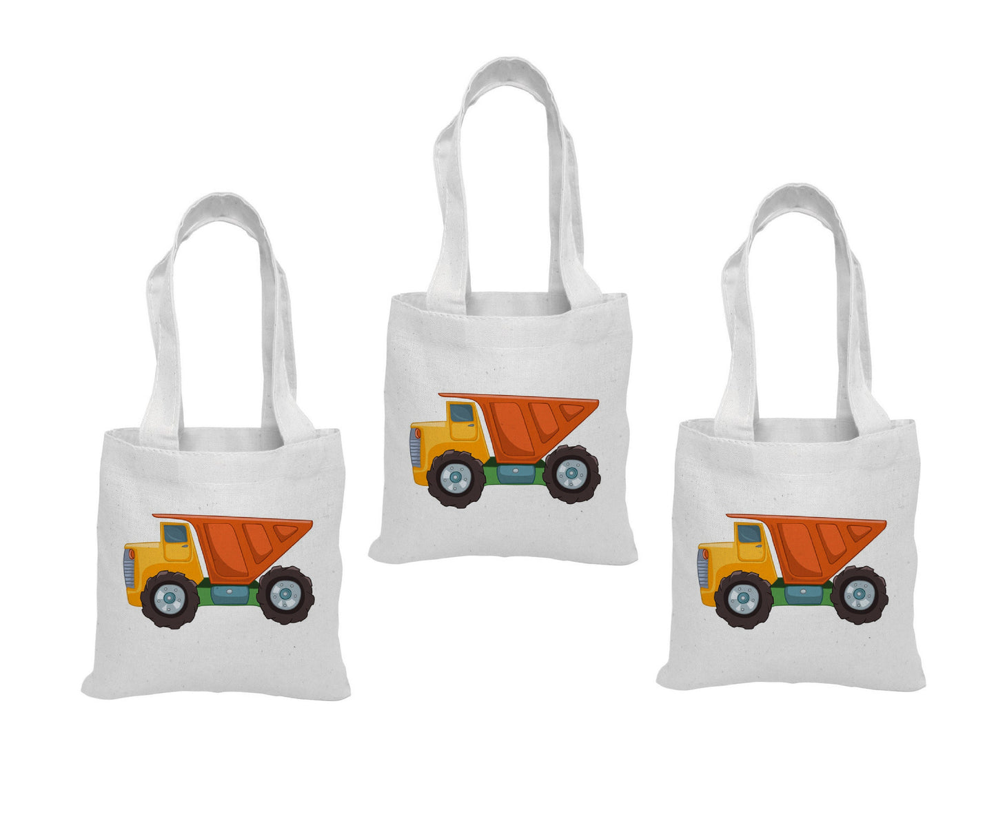 Construction Dump Truck Party Favor Bags - Set of Three Bags