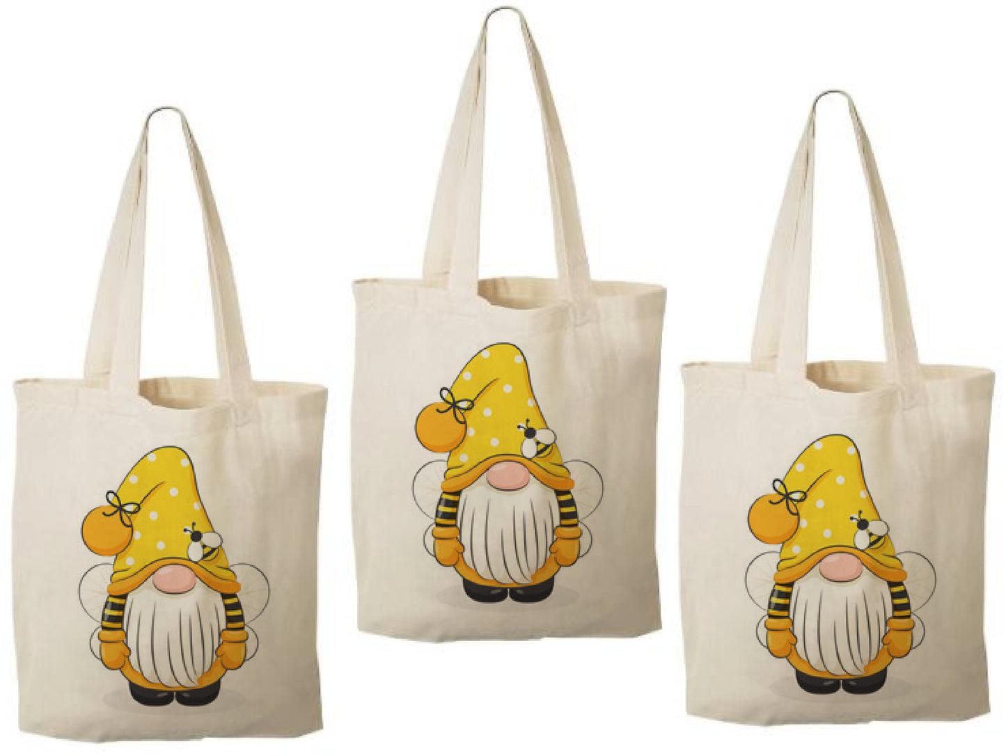 Bee Gnome Party Favor Bags - Set of Three Bags