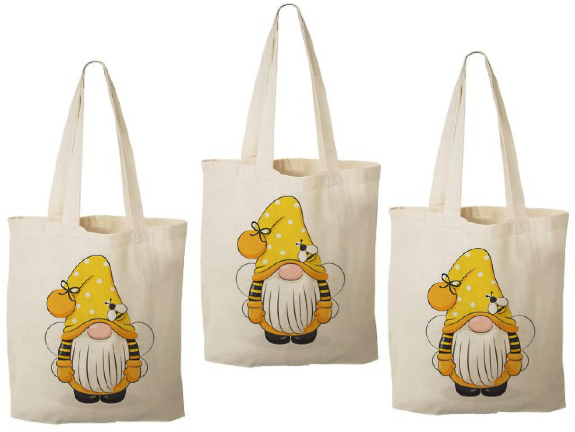 Bee Gnome Party Favor Bags - Set of Three Bags