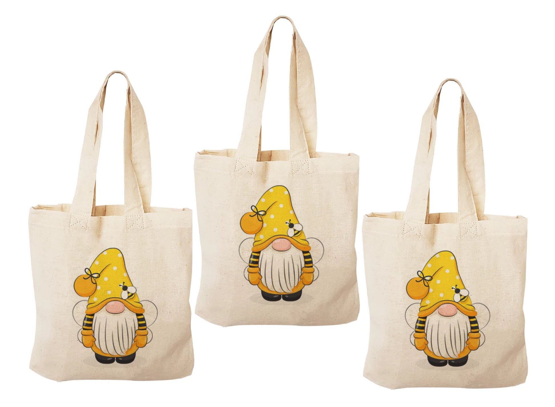 Bee Gnome Party Favor Bags - Set of Three Bags