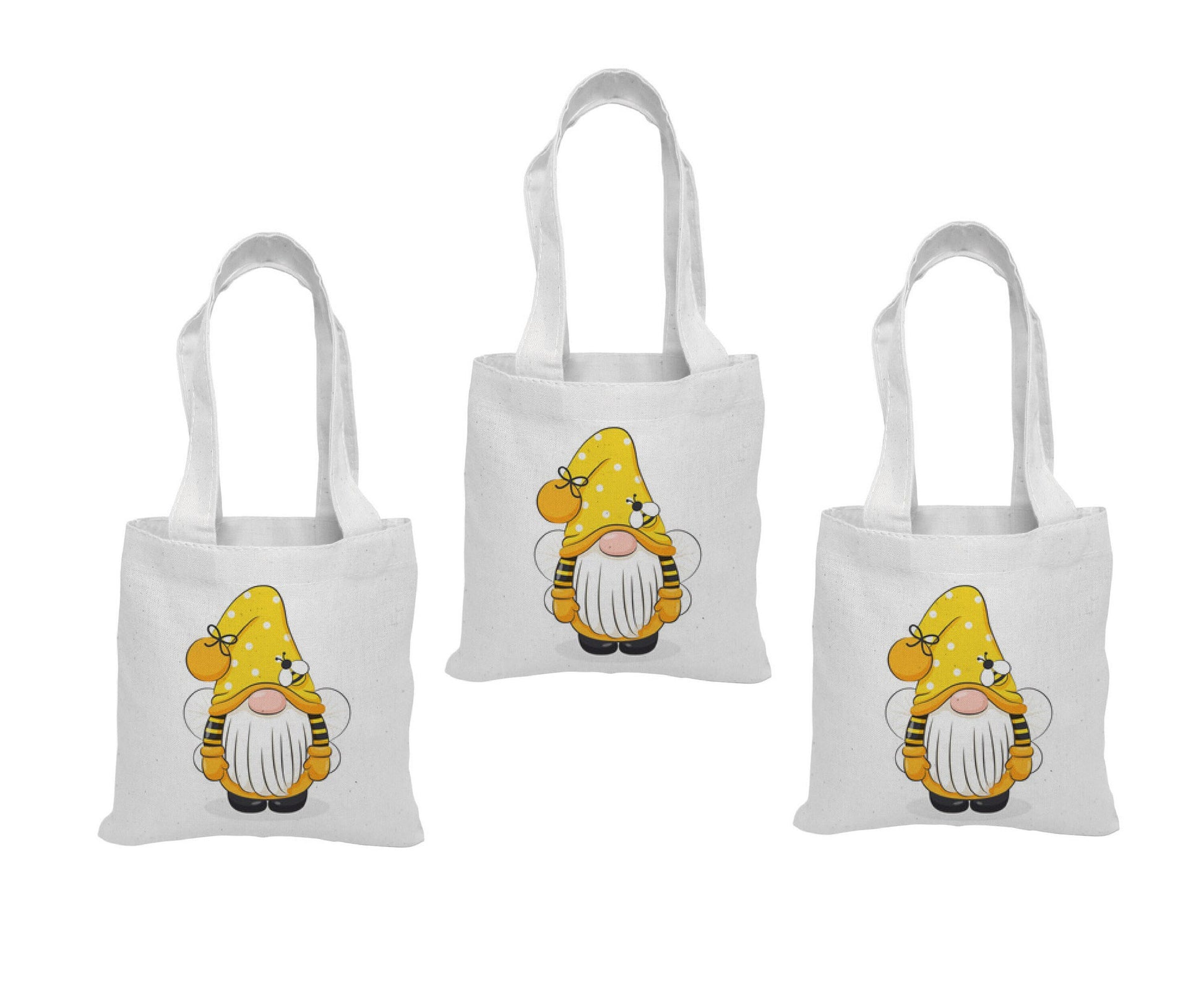 Bee Gnome Party Favor Bags - Set of Three Bags
