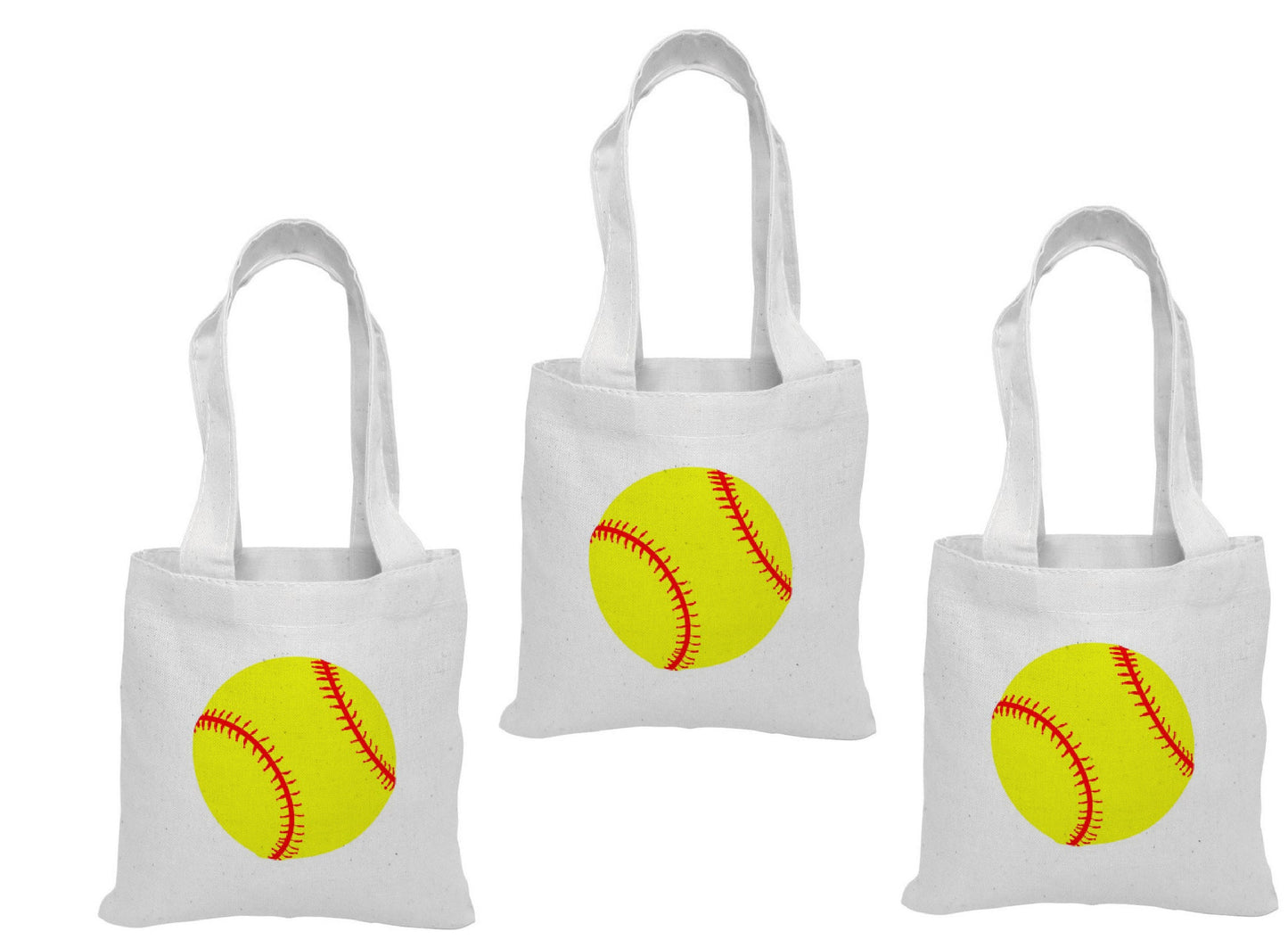 3 Softball Treat Bags