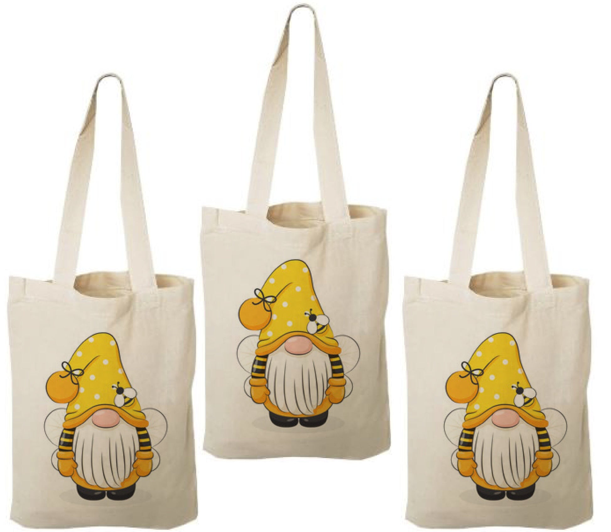 Bee Gnome Party Favor Bags - Set of Three Bags