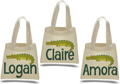 Personalized Alligator Party Favor Bags - Set of Three Bags