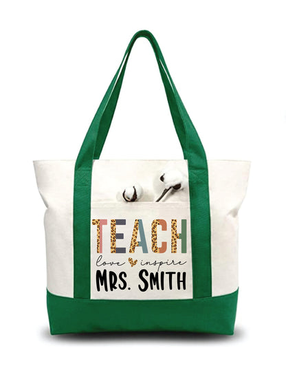 Personalized Teacher Tote Bag - Teacher Gift