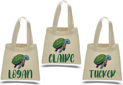 Personalized Sea Turtle Party Favor Bags - Set of Three Bags