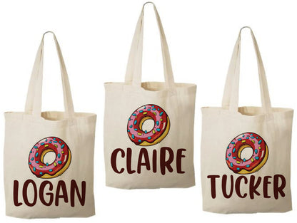 Custom Donut Party Favor Bags - Set of Three Bags
