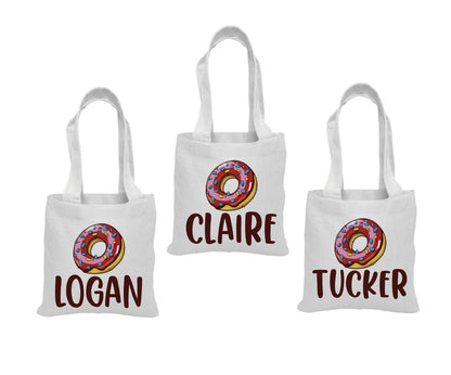 Custom Donut Party Favor Bags - Set of Three Bags