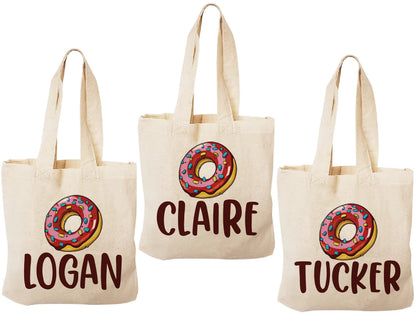 Custom Donut Party Favor Bags - Set of Three Bags
