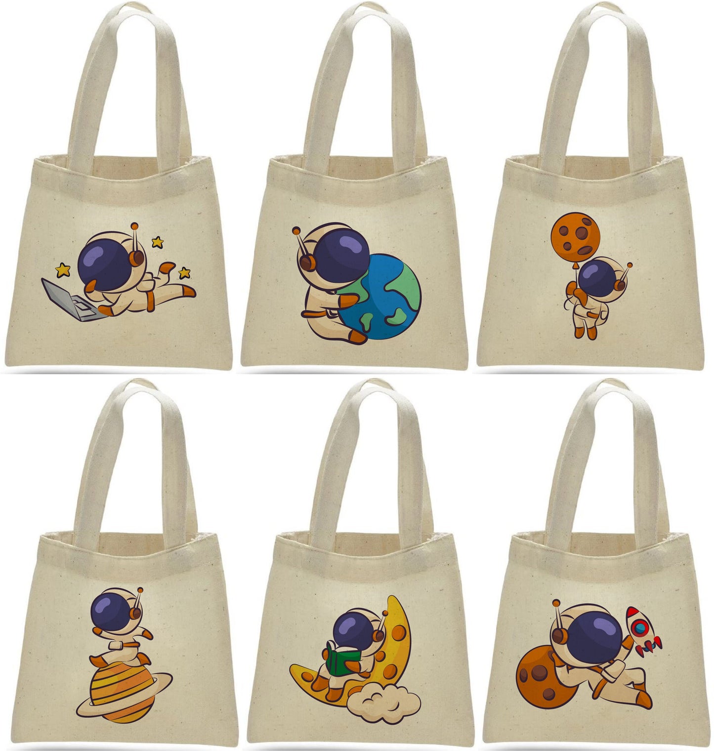 6 Astronaut Party Favor Bags Space Treat Bags, Astronaut Goodie Bags, Outer Space Party Favors, Space Party Bags, Astronaut Party Decor, Bag