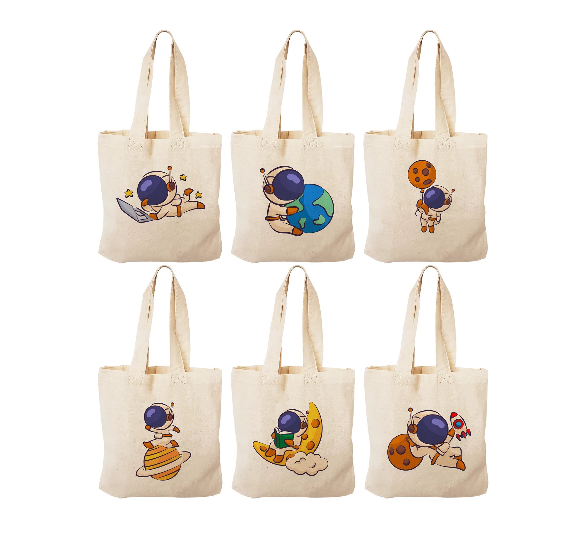6 Astronaut Party Favor Bags Space Treat Bags, Astronaut Goodie Bags, Outer Space Party Favors, Space Party Bags, Astronaut Party Decor, Bag
