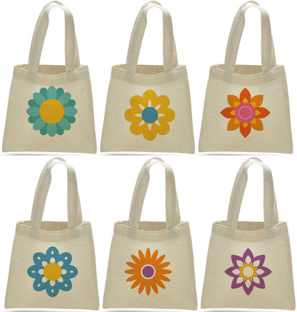 Flower Power Party Favor Bags - Set of Six Bags