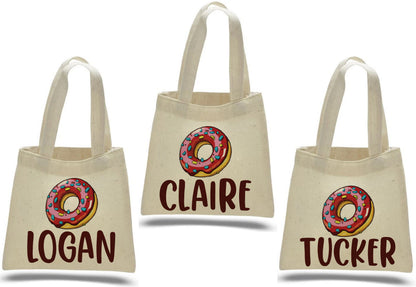 Custom Donut Party Favor Bags - Set of Three Bags