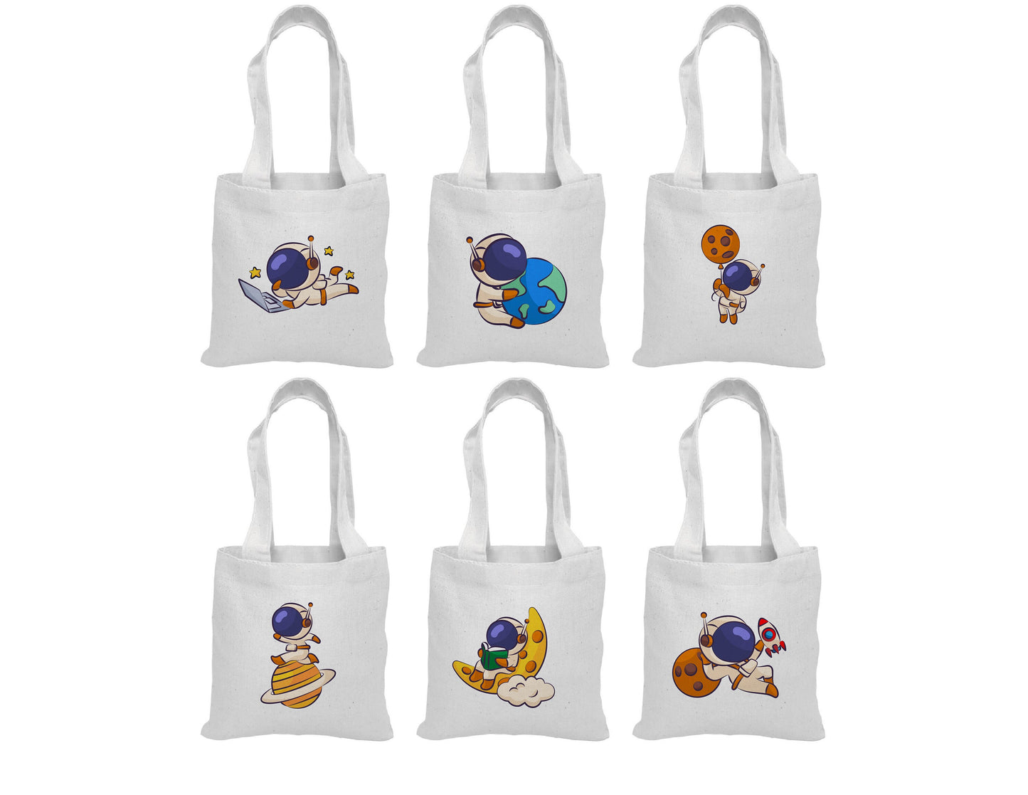 6 Astronaut Party Favor Bags Space Treat Bags, Astronaut Goodie Bags, Outer Space Party Favors, Space Party Bags, Astronaut Party Decor, Bag