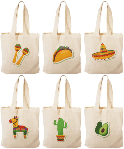 Fiesta Party Favor Bags - Set of Six Bags