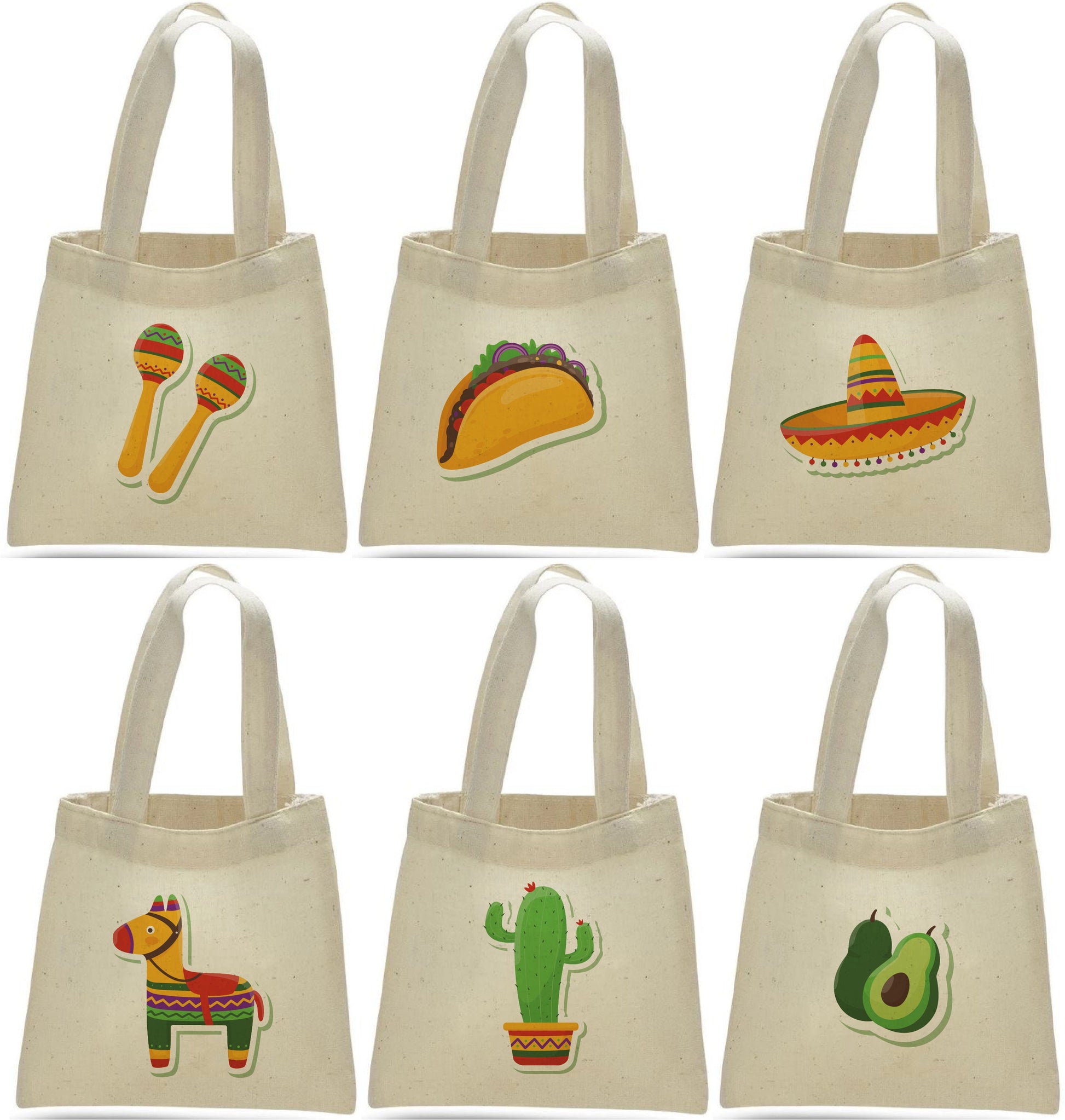 Fiesta Party Favor Bags - Set of Six Bags