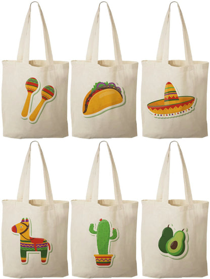 Fiesta Party Favor Bags - Set of Six Bags