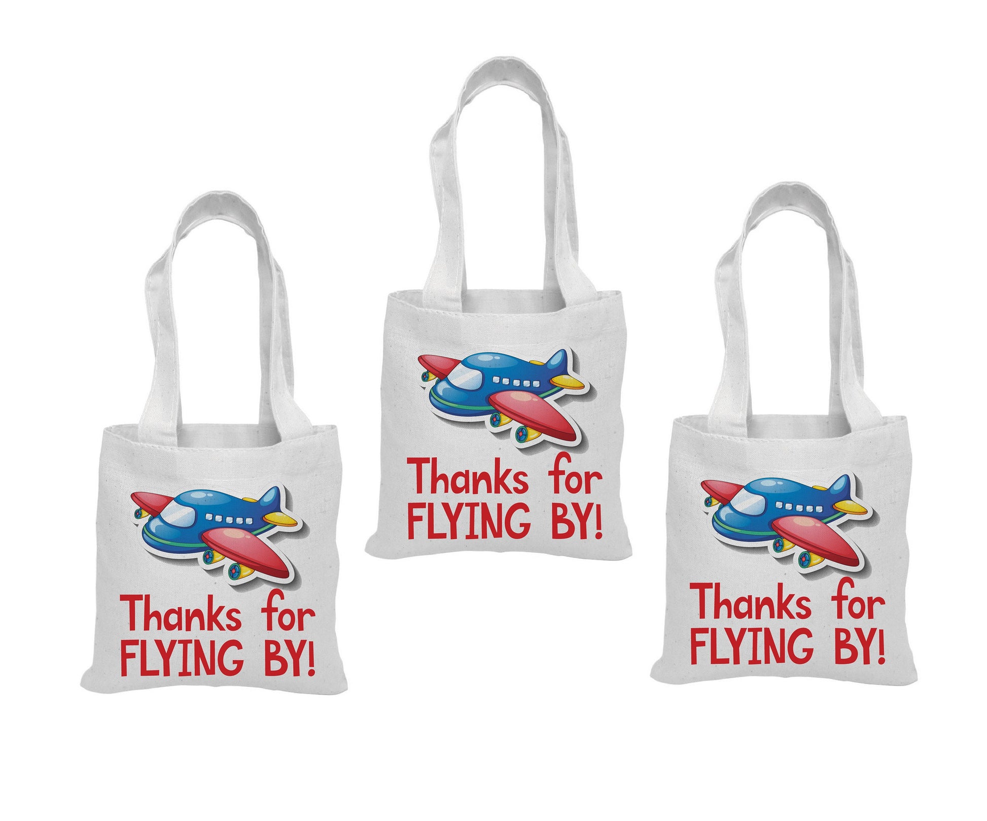 Airplane Party Favor Bags - Set of Three Bags