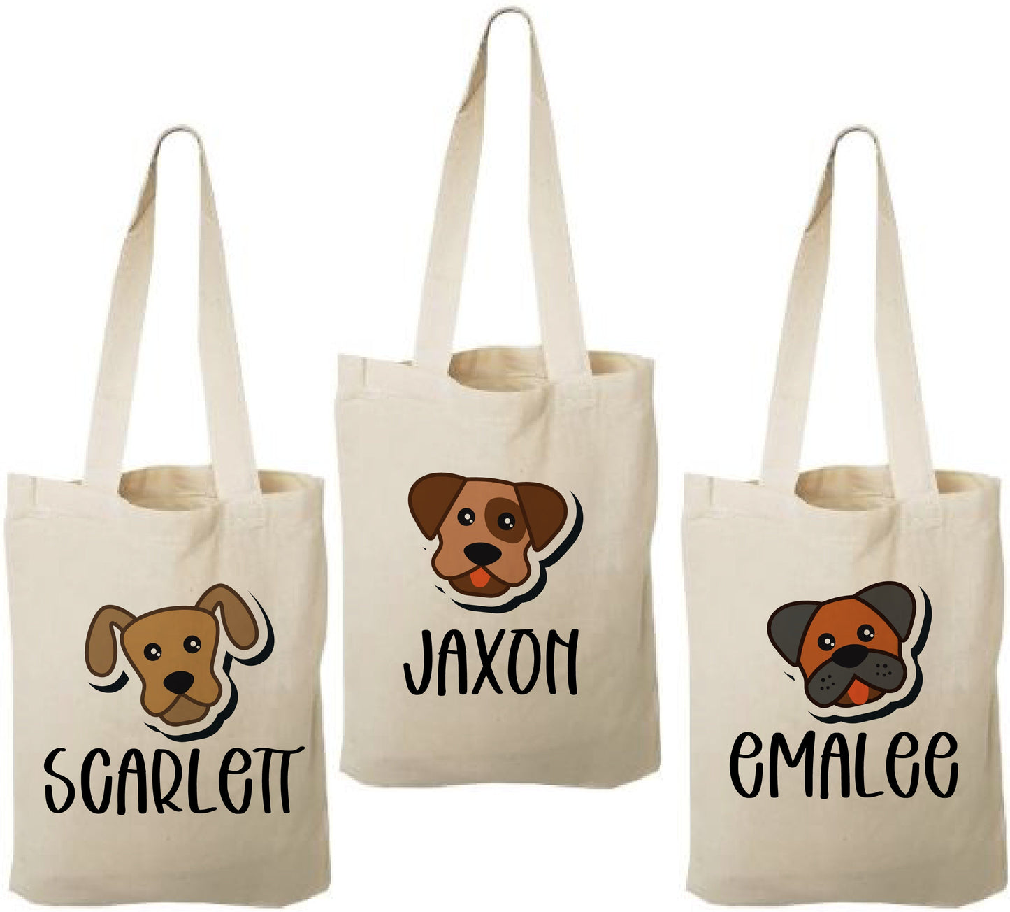 Personalized Puppy Party Favor Bags - Set of Three Bags
