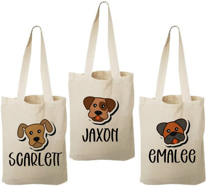 Personalized Puppy Party Favor Bags - Set of Three Bags
