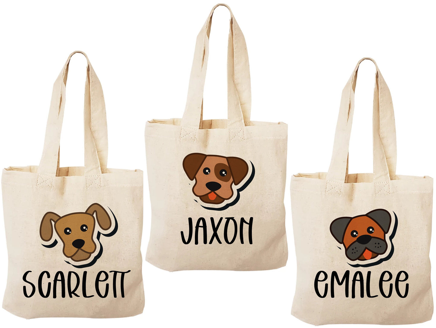 Personalized Puppy Party Favor Bags - Set of Three Bags