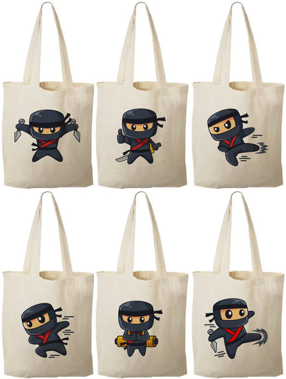 Ninja Party Favor Bags - Set of Six - Perfect for Ninja Themed Parties!