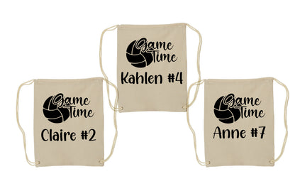 Personalized Drawstring Volleyball Backpack