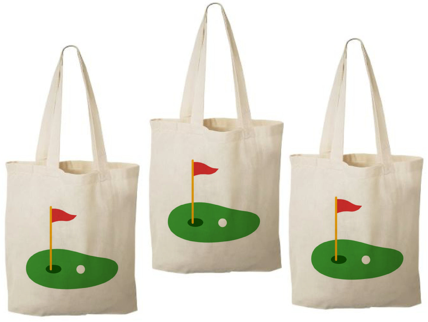 Golf Party Favor Bags - Perfect for Golf Themed Parties & Events! - Set of Three Golf Goodie Bags