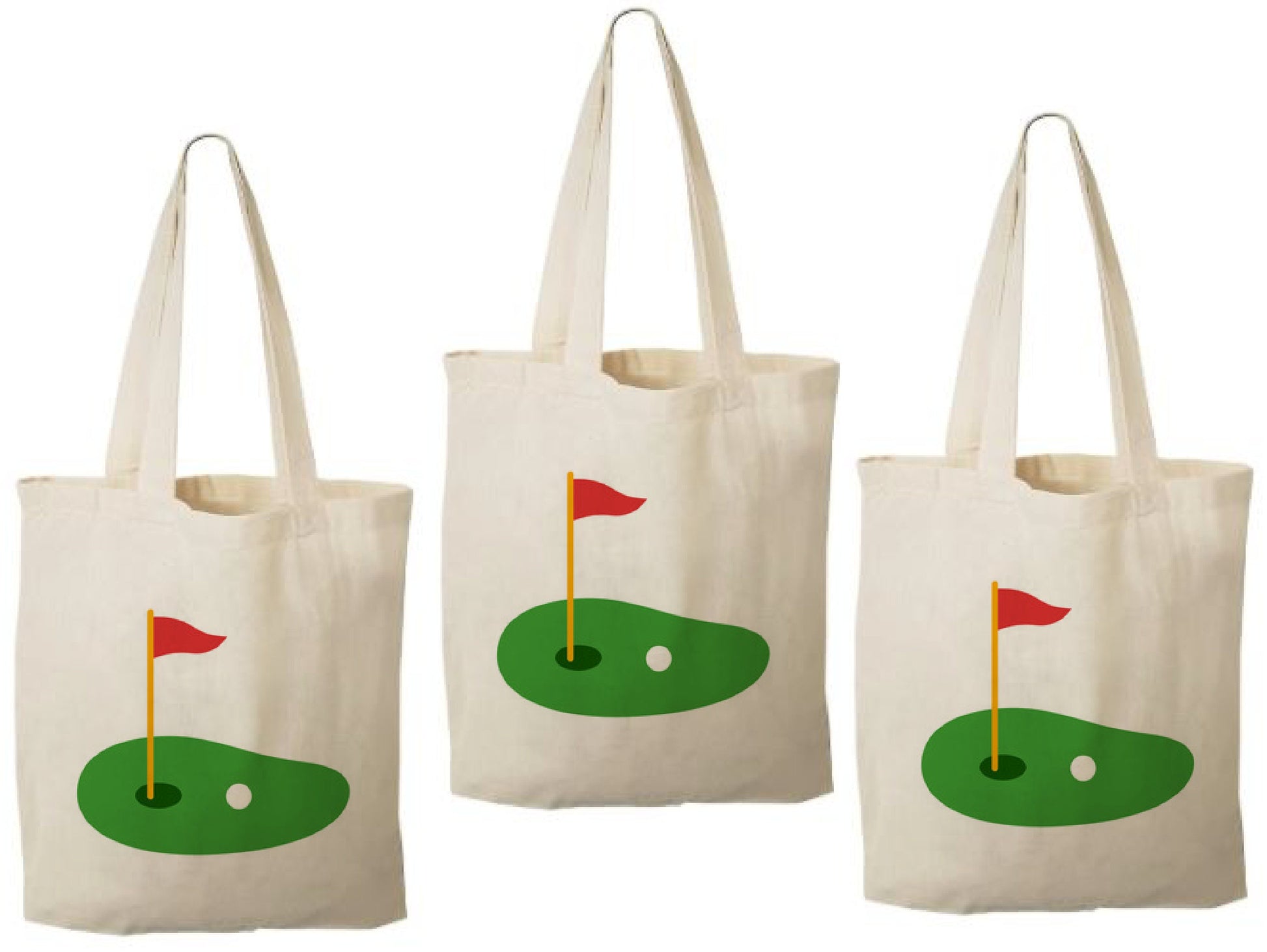 Golf Party Favor Bags - Perfect for Golf Themed Parties & Events! - Set of Three Golf Goodie Bags