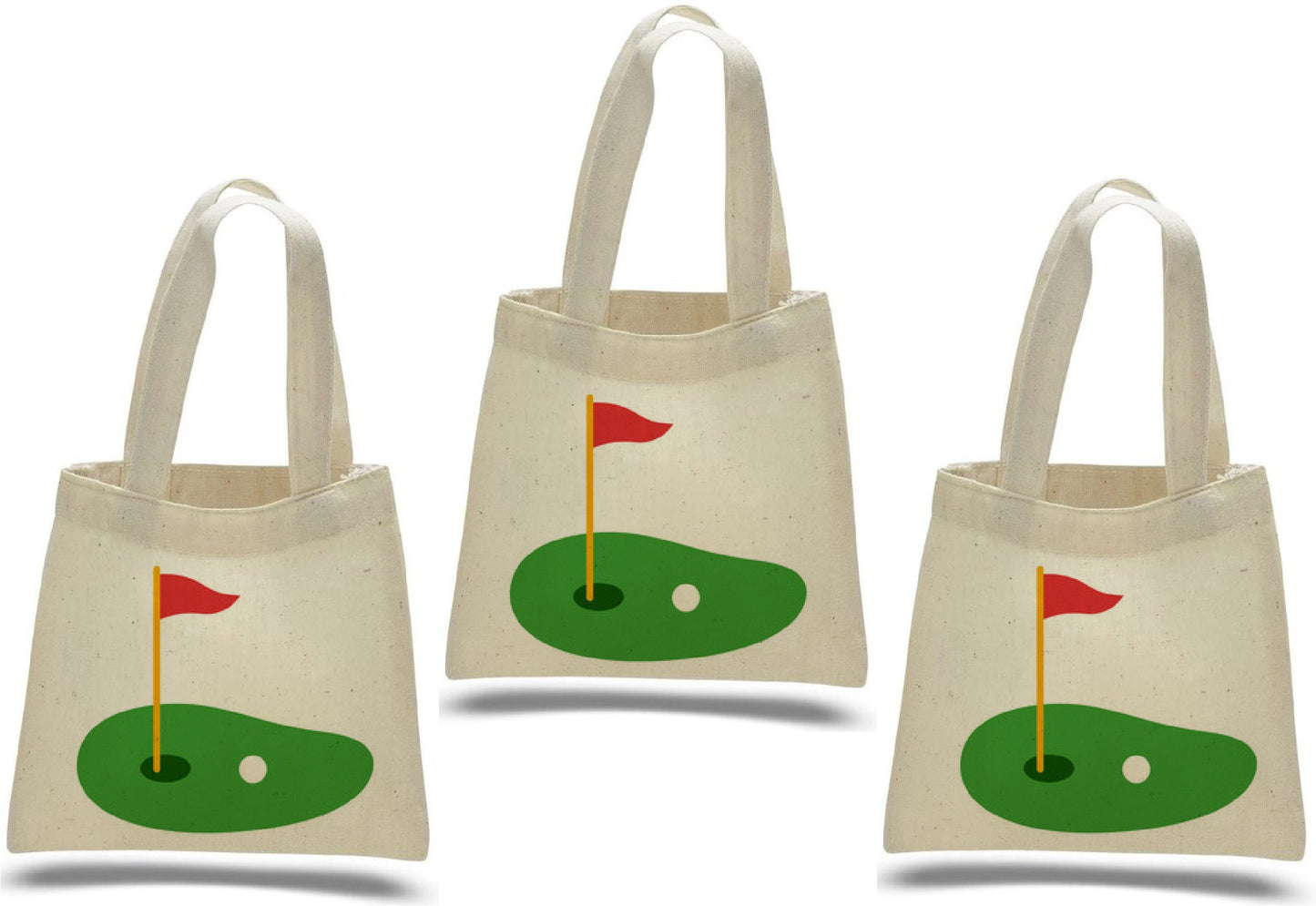 Golf Party Favor Bags - Perfect for Golf Themed Parties & Events! - Set of Three Golf Goodie Bags