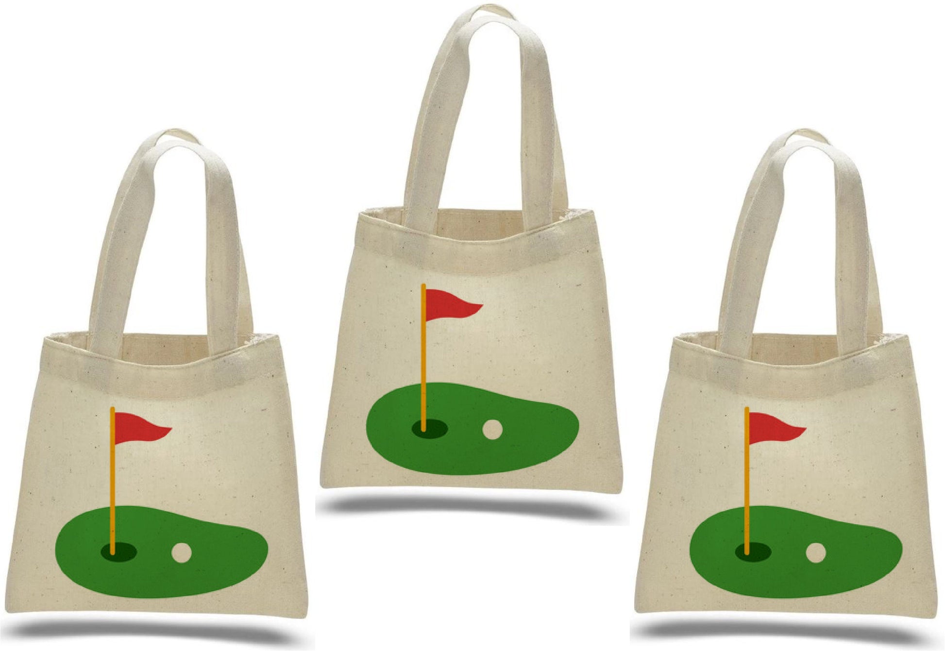 Golf Party Favor Bags - Perfect for Golf Themed Parties & Events! - Set of Three Golf Goodie Bags