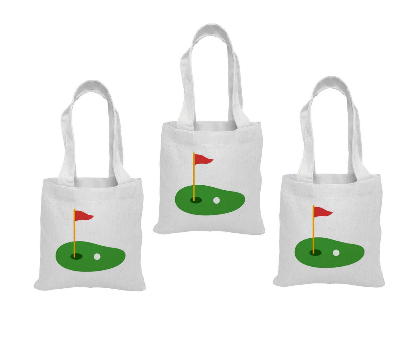Golf Party Favor Bags - Perfect for Golf Themed Parties & Events! - Set of Three Golf Goodie Bags
