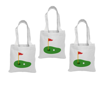 Golf Party Favor Bags - Perfect for Golf Themed Parties & Events! - Set of Three Golf Goodie Bags