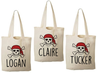 Custom Pirate Party Favor Bags - Perfect for Pirate Themed Parties and Events! - Featuring Party Guest Names