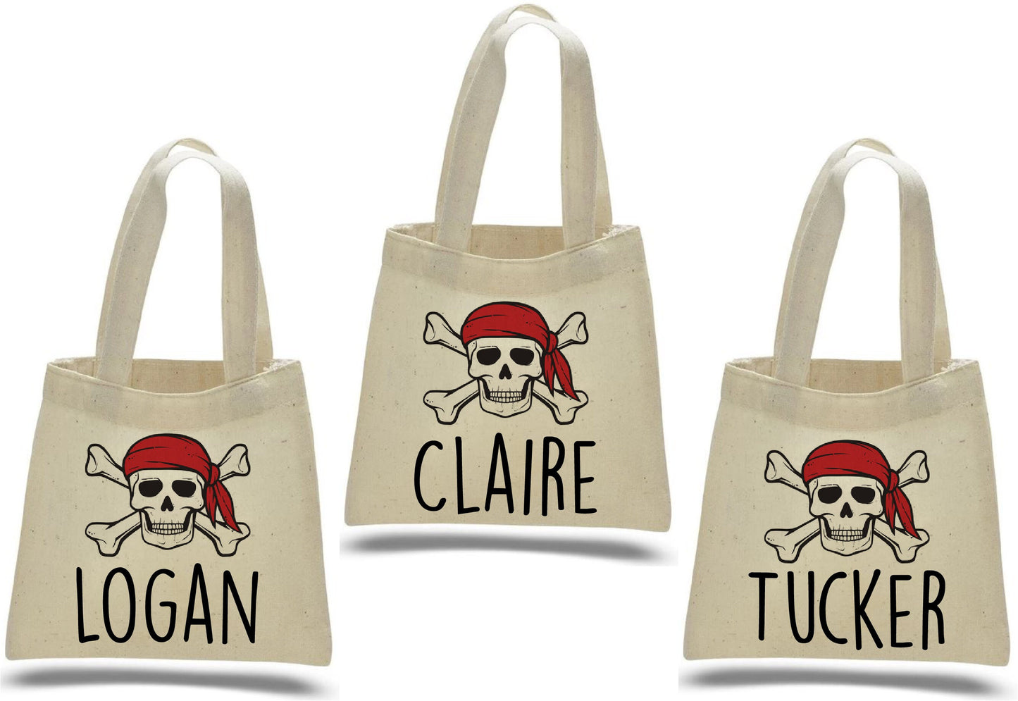 Custom Pirate Party Favor Bags - Perfect for Pirate Themed Parties and Events! - Featuring Party Guest Names