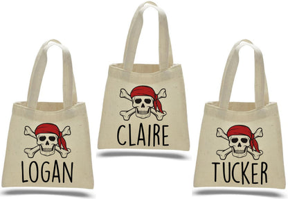 Custom Pirate Party Favor Bags - Perfect for Pirate Themed Parties and Events! - Featuring Party Guest Names