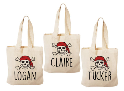 Custom Pirate Party Favor Bags - Perfect for Pirate Themed Parties and Events! - Featuring Party Guest Names