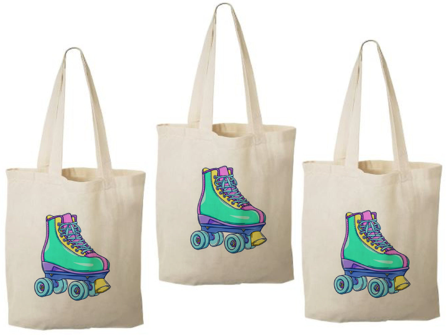 3 Roller Skating Party Favor Bags