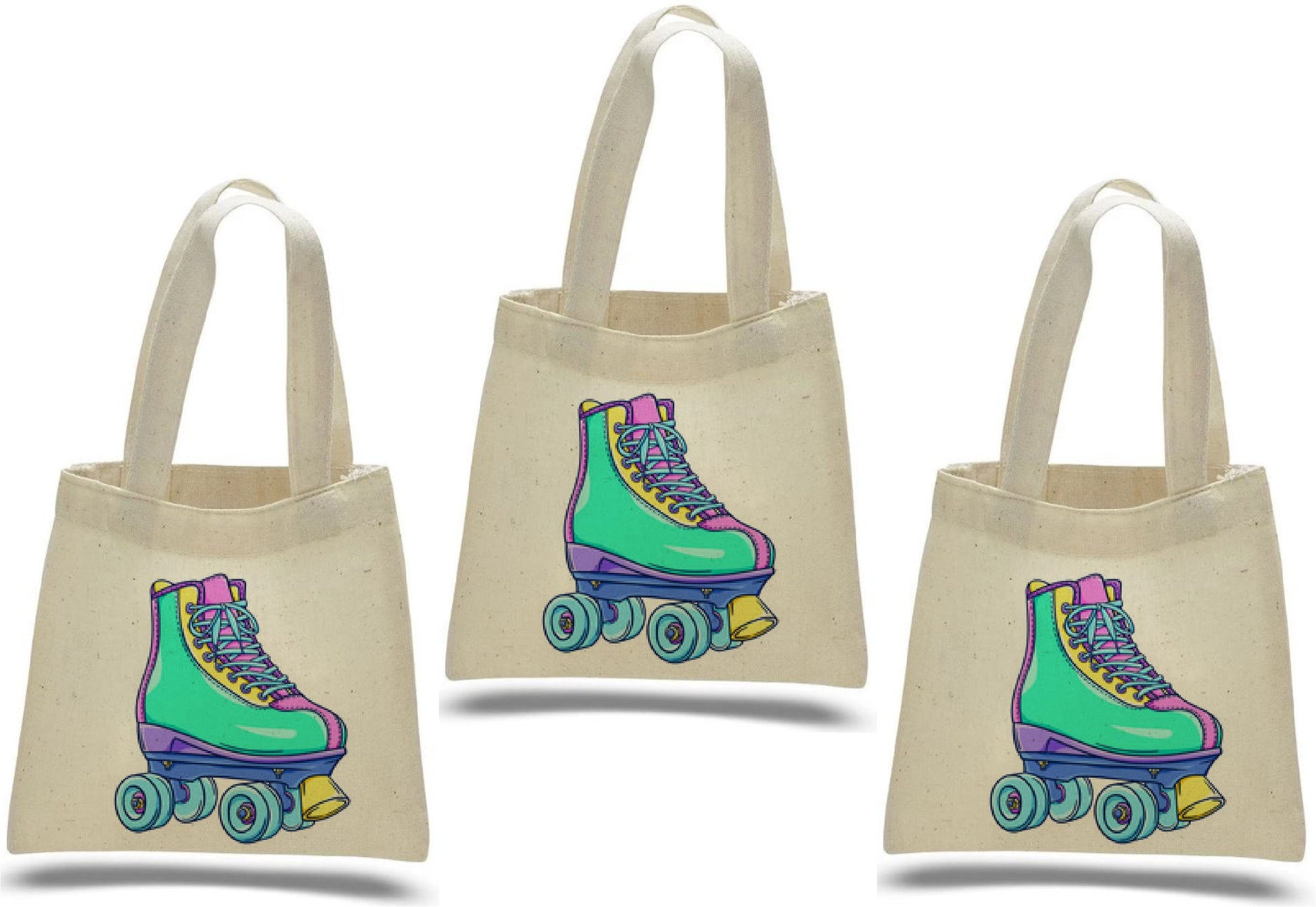 3 Roller Skating Party Favor Bags