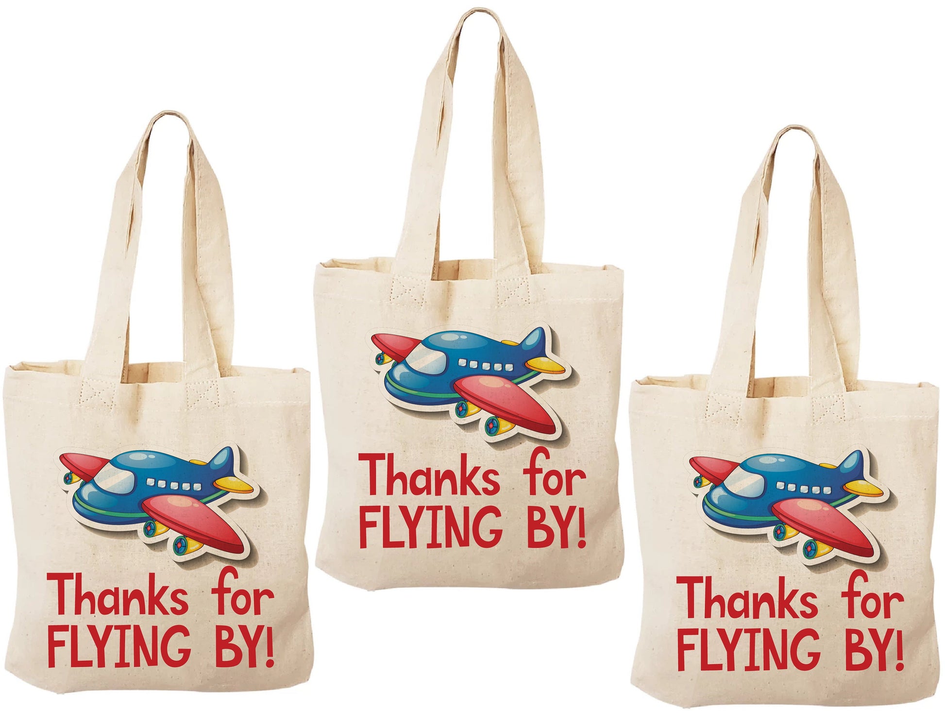 Airplane Party Favor Bags - Set of Three Bags