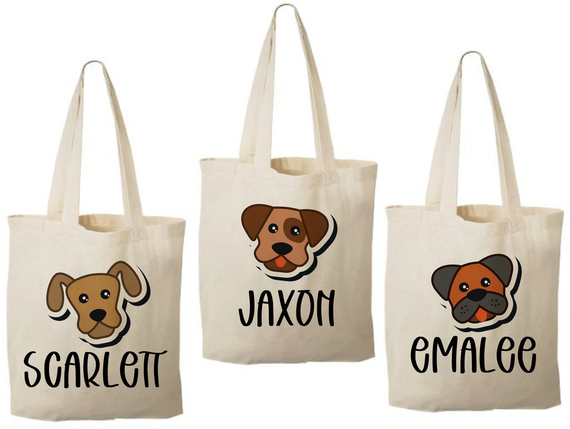 Personalized Puppy Party Favor Bags - Set of Three Bags