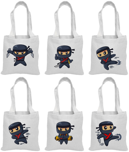 Ninja Party Favor Bags - Set of Six - Perfect for Ninja Themed Parties!