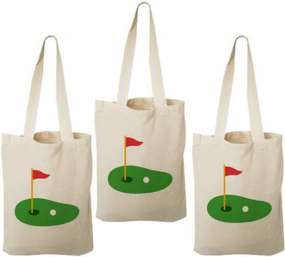 Golf Party Favor Bags - Perfect for Golf Themed Parties & Events! - Set of Three Golf Goodie Bags