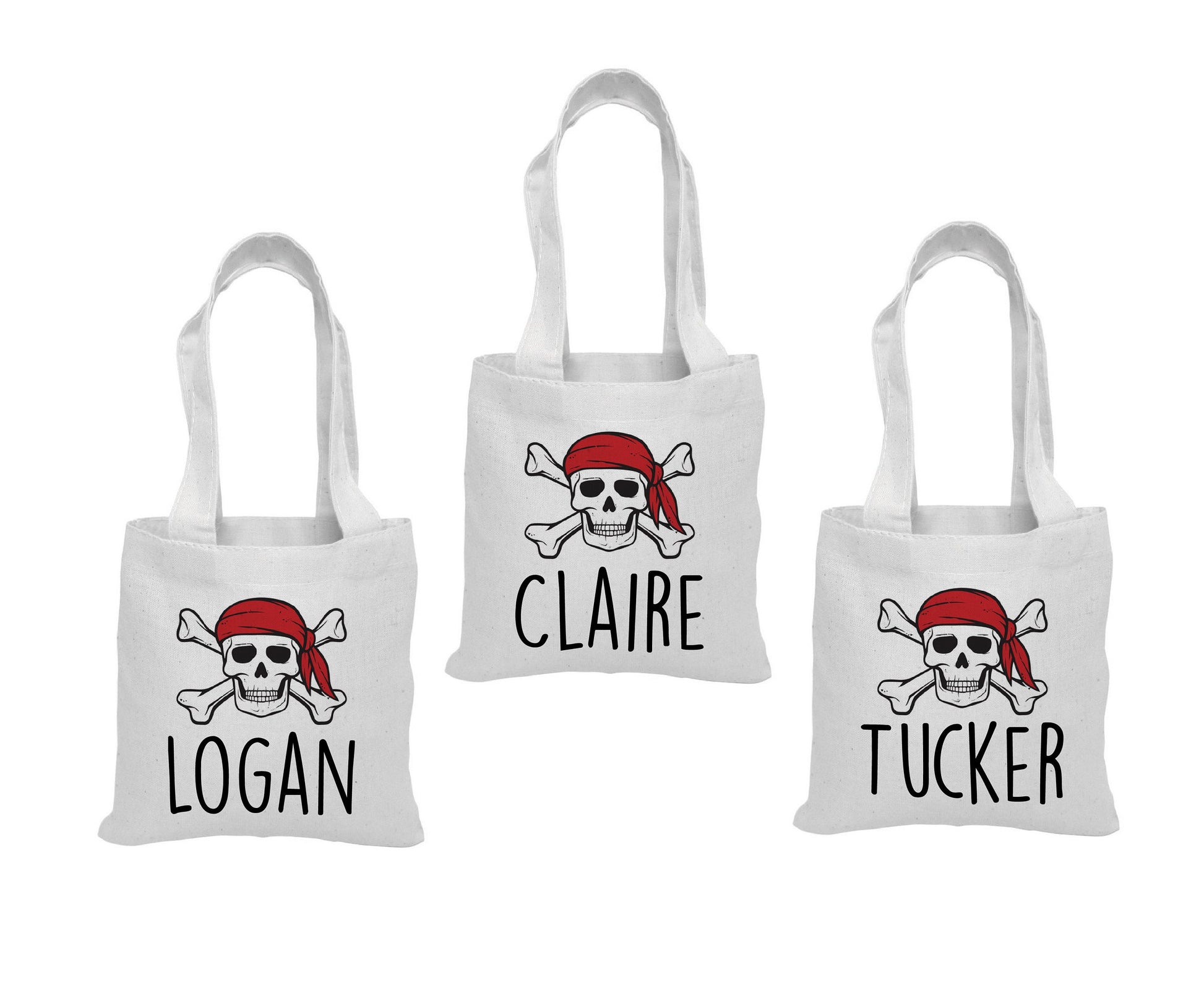 Custom Pirate Party Favor Bags - Perfect for Pirate Themed Parties and Events! - Featuring Party Guest Names