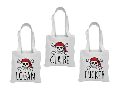 Custom Pirate Party Favor Bags - Perfect for Pirate Themed Parties and Events! - Featuring Party Guest Names