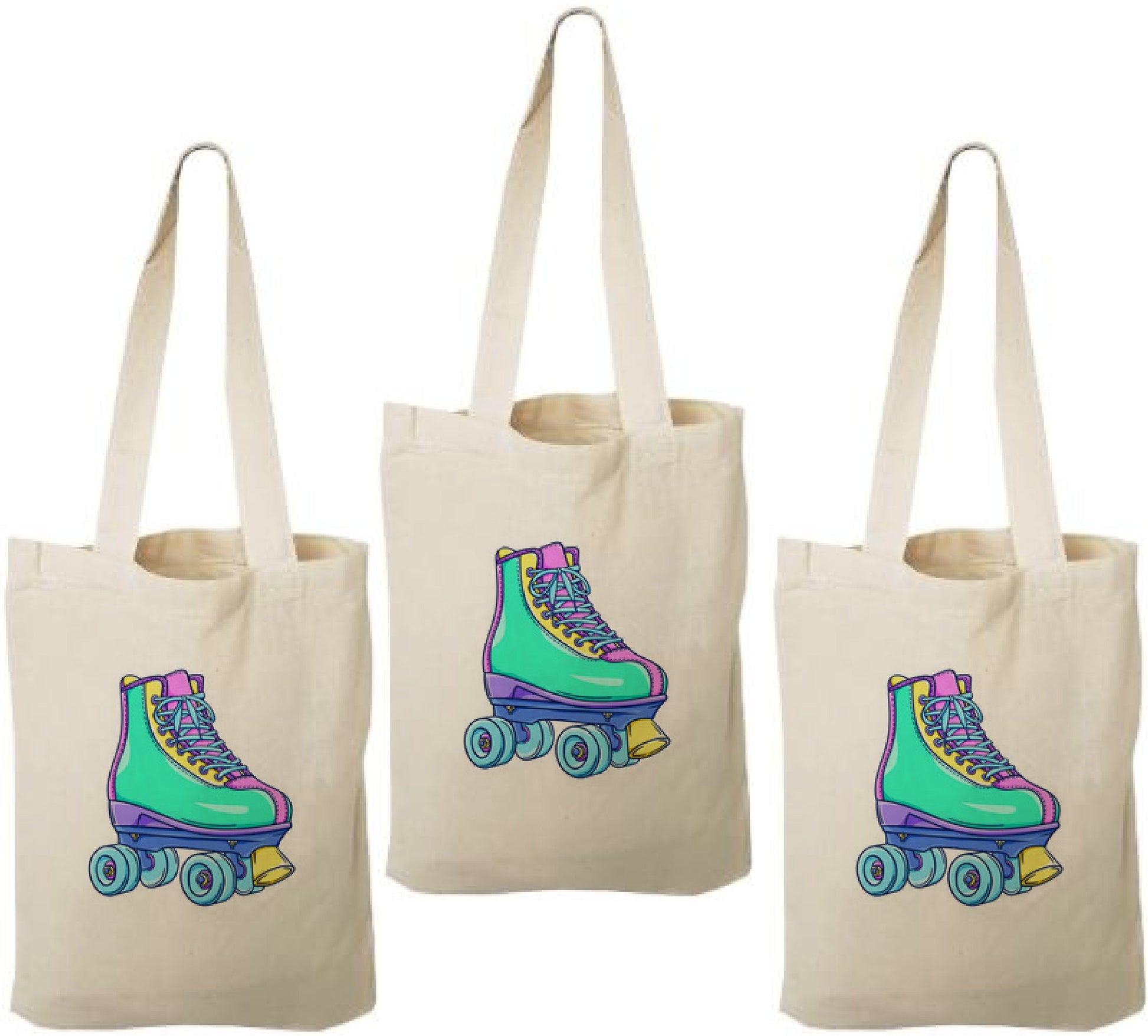 3 Roller Skating Party Favor Bags