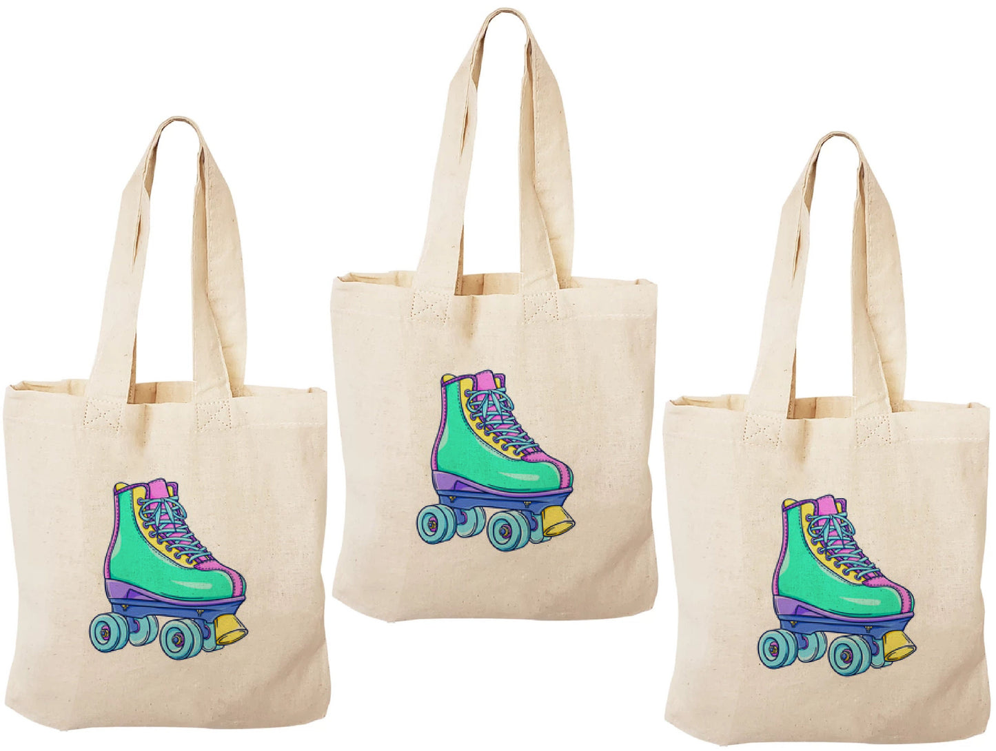 3 Roller Skating Party Favor Bags