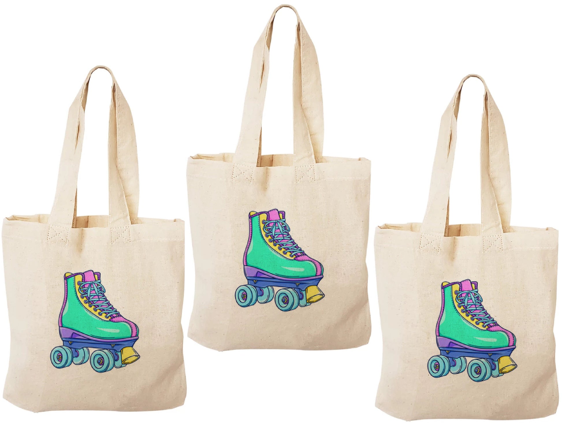 3 Roller Skating Party Favor Bags